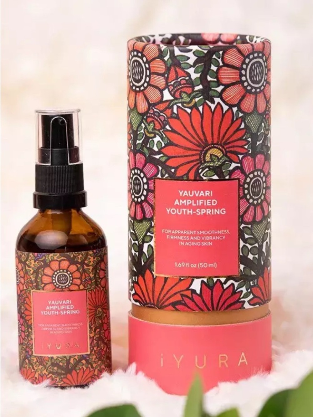 Yauvari Amplified Youth-Spring Serum Mist — Coral Floral - SAFETY SEALED-VEGAN